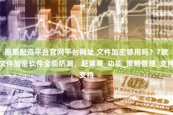 股票配资平台官网平台网址 文件加密够用吗？7款文件加密软件全能防漏，赶紧藏_功能_策略管理_支持